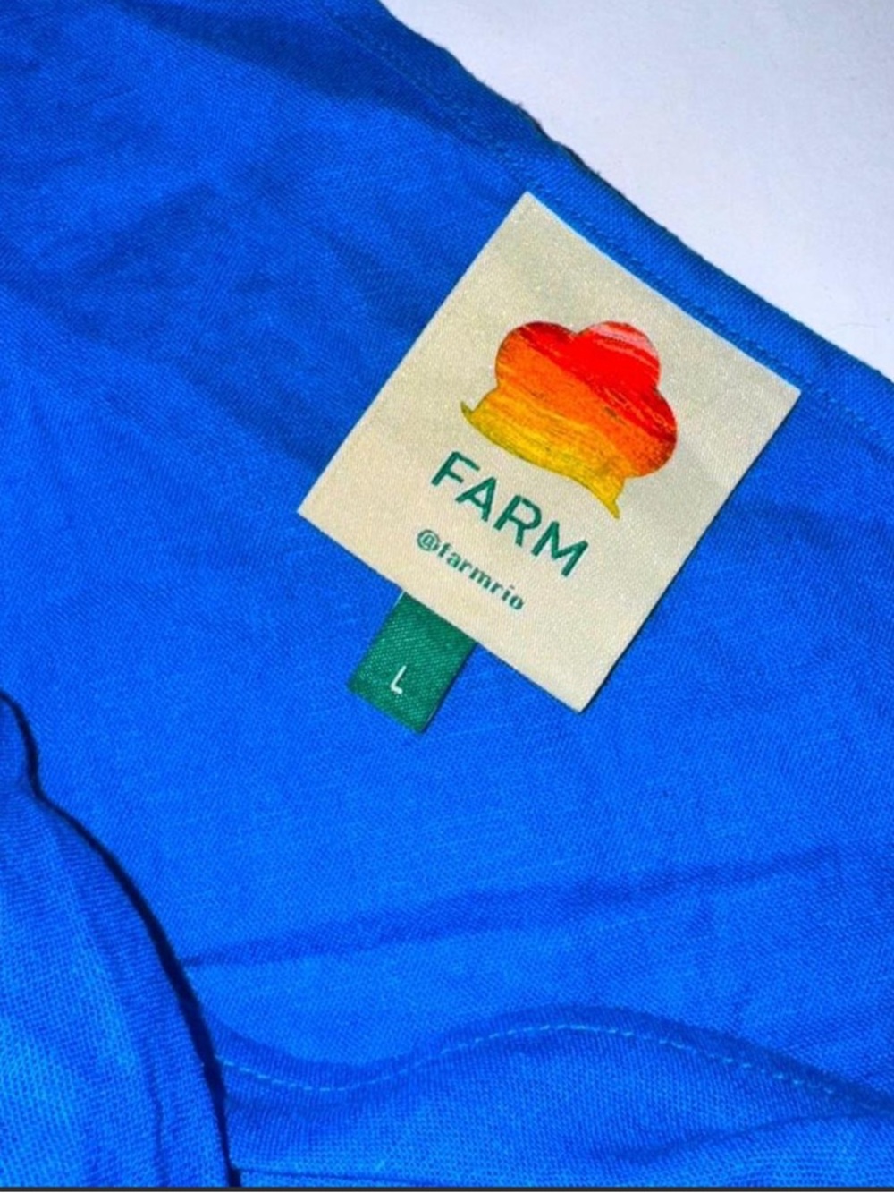 FARM Rio Royal Blue One-Shoulder Crop Top - Picture 3 of 3